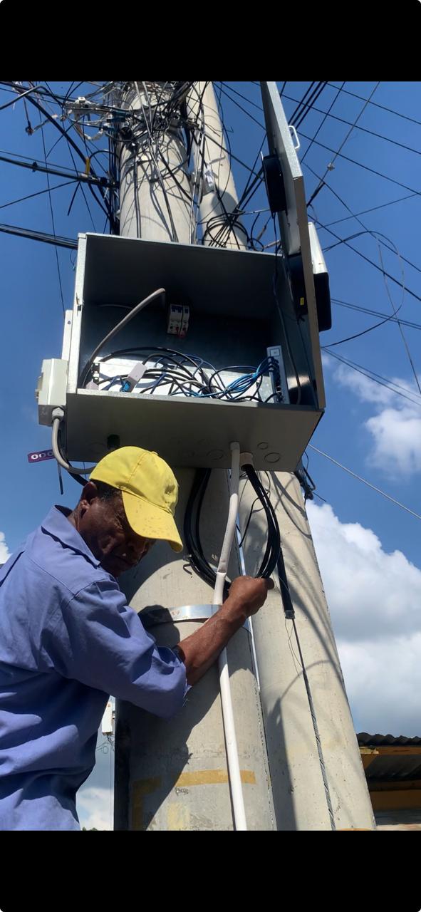 Xtrinet technician carrying out telecommunications field work