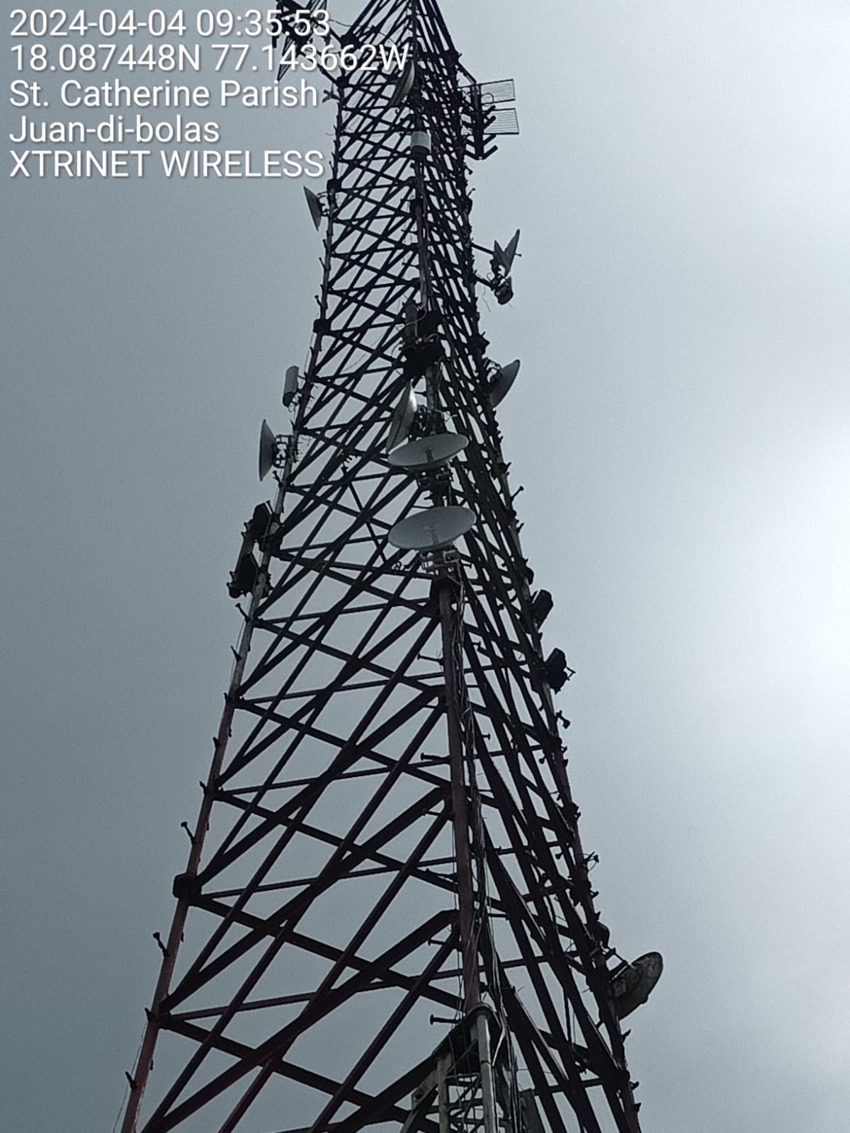 Wireless tower infrastructure at Juan de Bolas