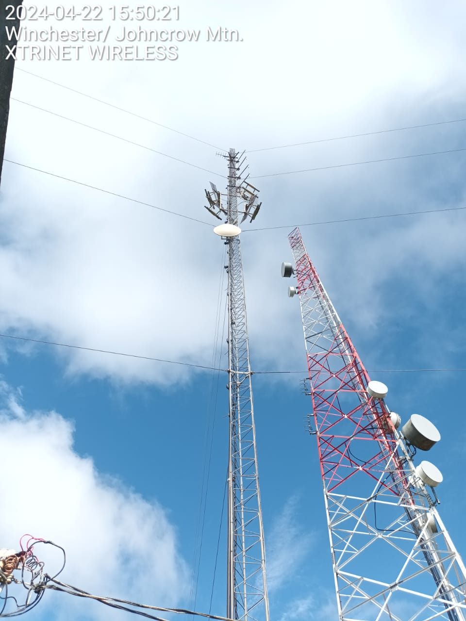 Tower infrastructure at Winchester Johncrow Mountain